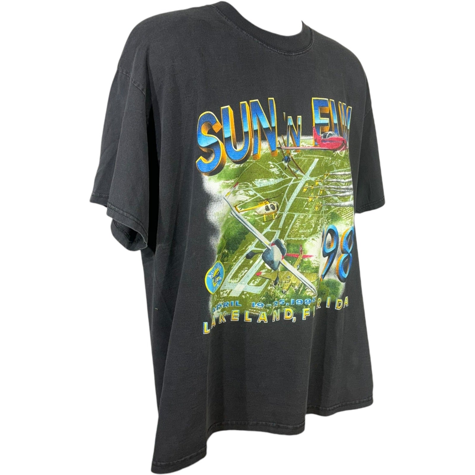 Vintage "Sun 'N Fun" Lakeland, Florida Plane Souvenir Tee