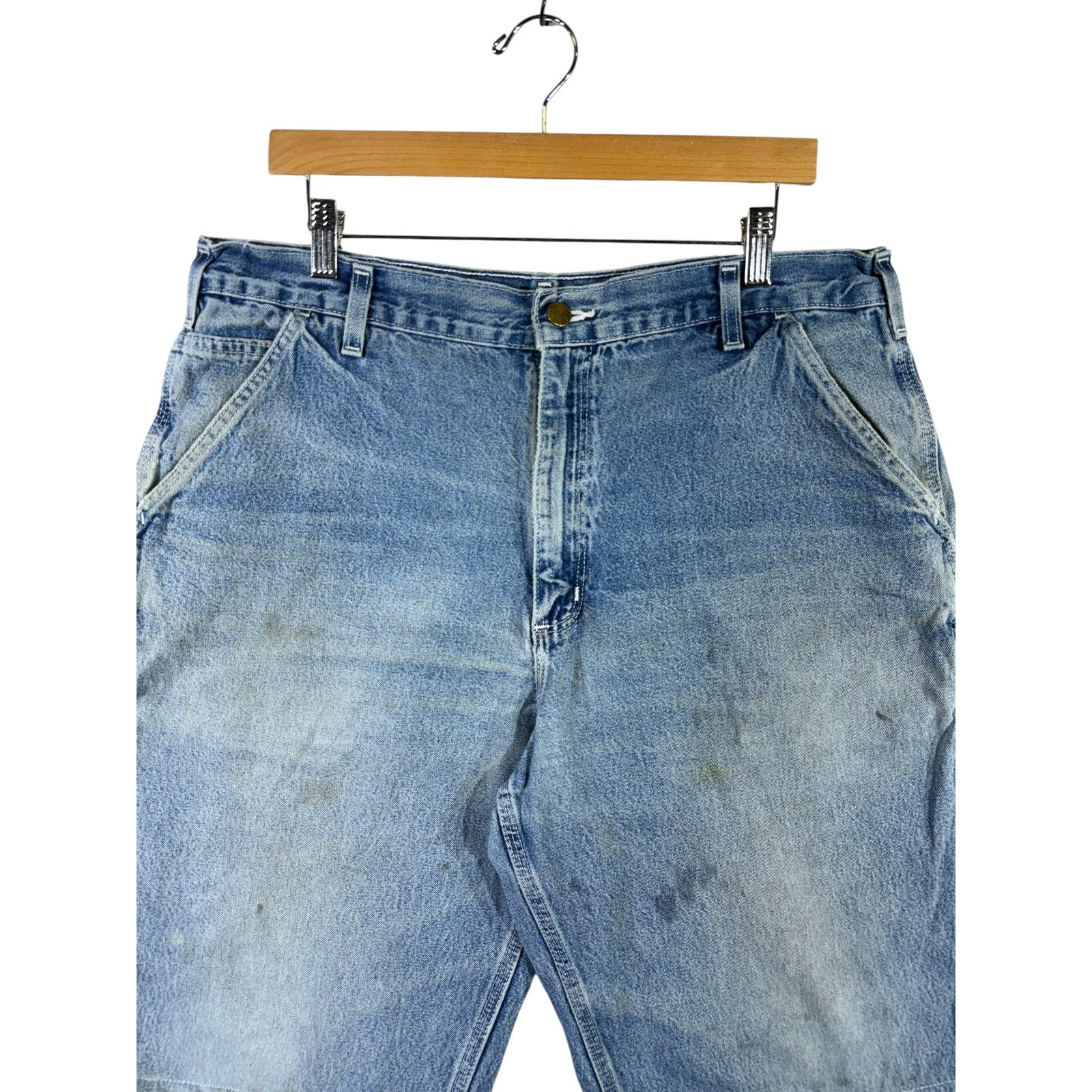 Vintage Carhartt Dungaree Fit Denim Carpenter Shorts 38
