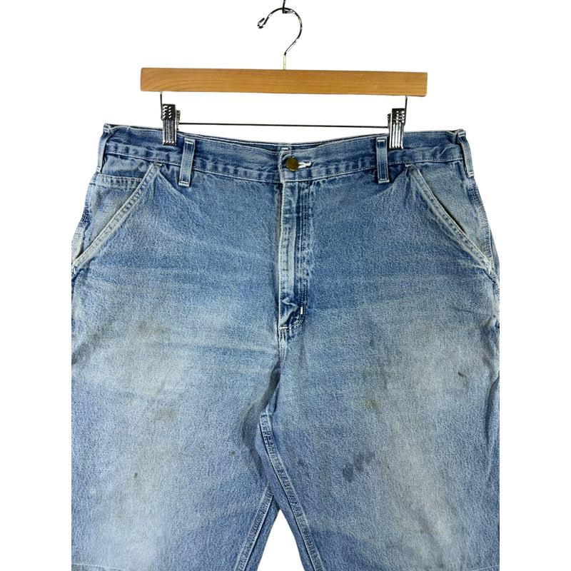 Vintage Carhartt Dungaree Fit Denim Carpenter Shorts 38
