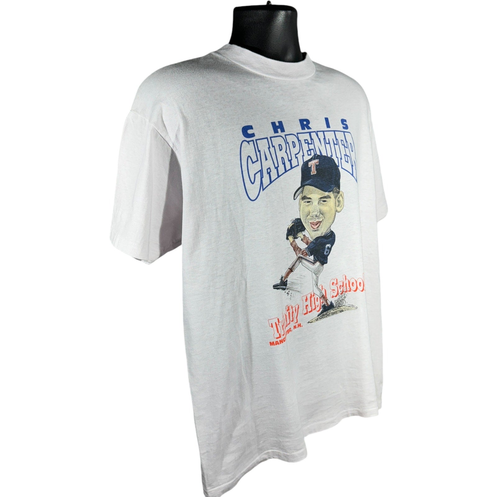 Vintage Charles Carpenter Trinity High School Blue Jays Caricature Tee