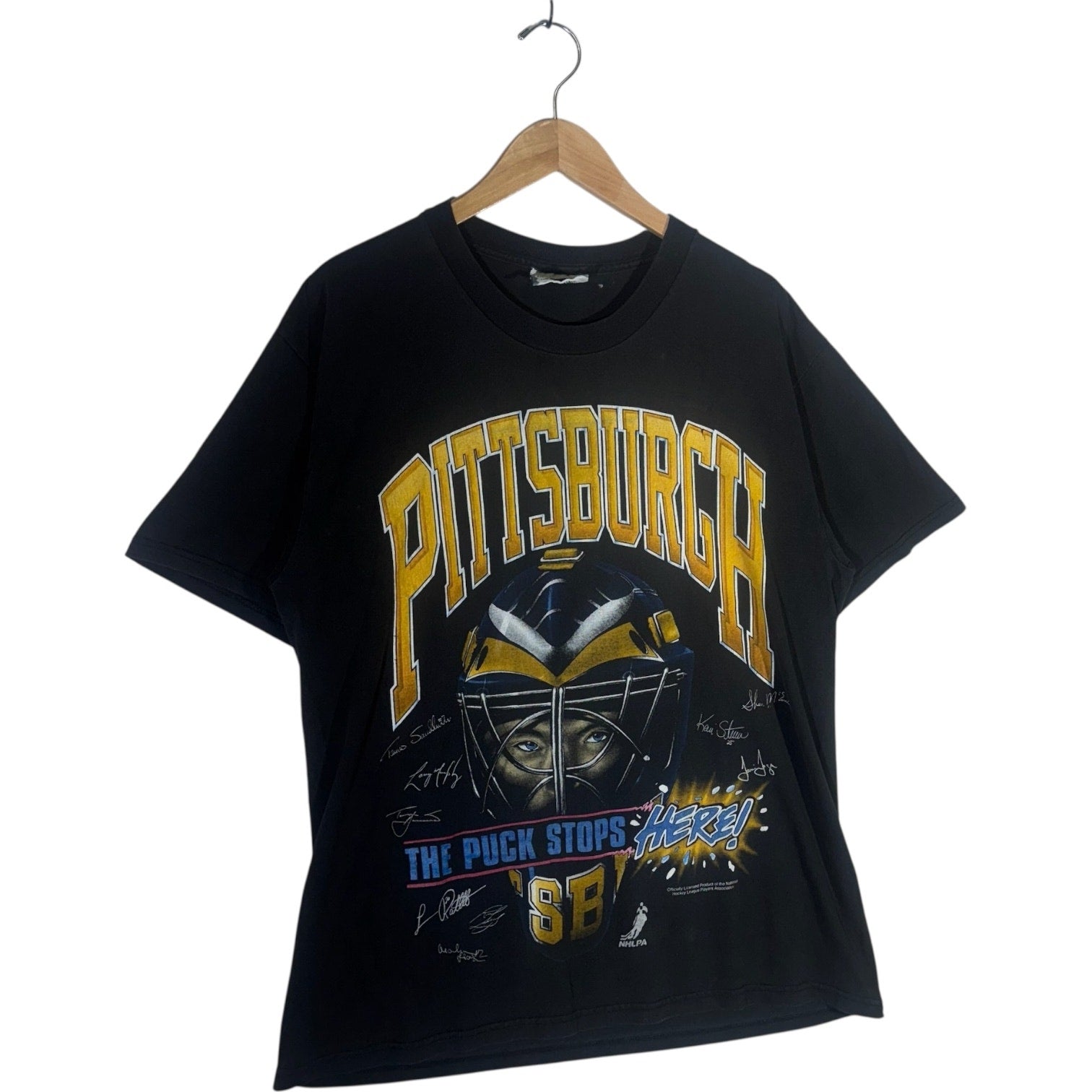 Vintage Pittsburgh Penguins "The Puck Stops Here!" NHL Tee
