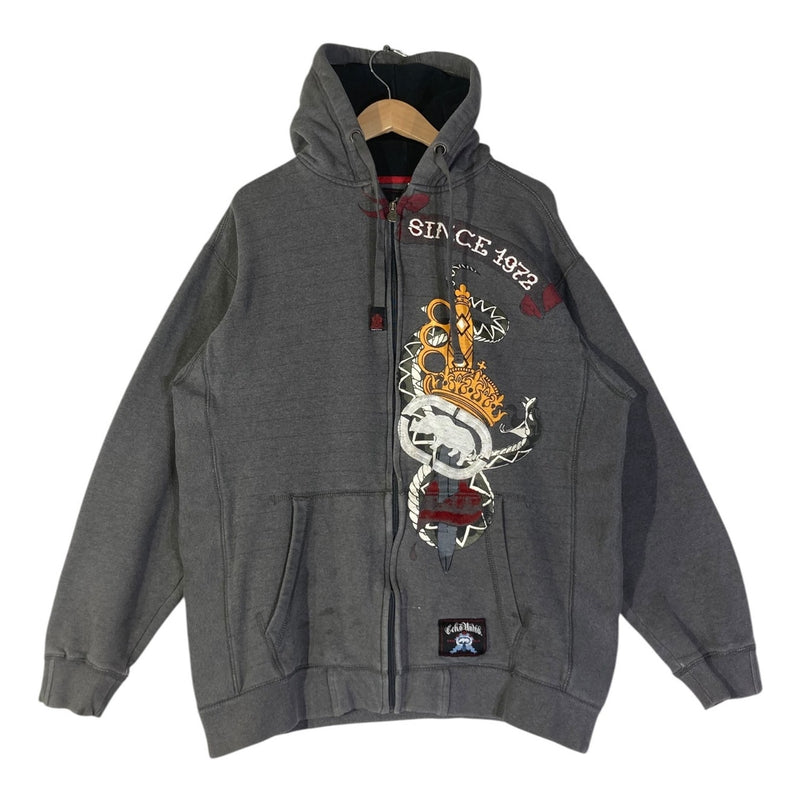 Vintage Ecko Unltd Since 1972 Crown Dagger Crest Full Zip Hoodie