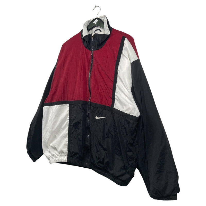 Vintage Nike Swoosh Logo Colorblock Full Zip Windbreaker