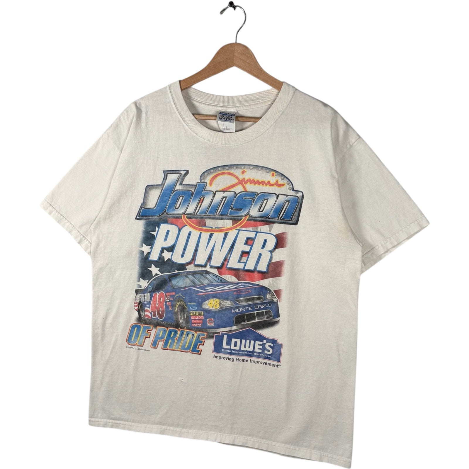 Vintage Jimmie Johnson #48 Lowe's NASCAR Tee L