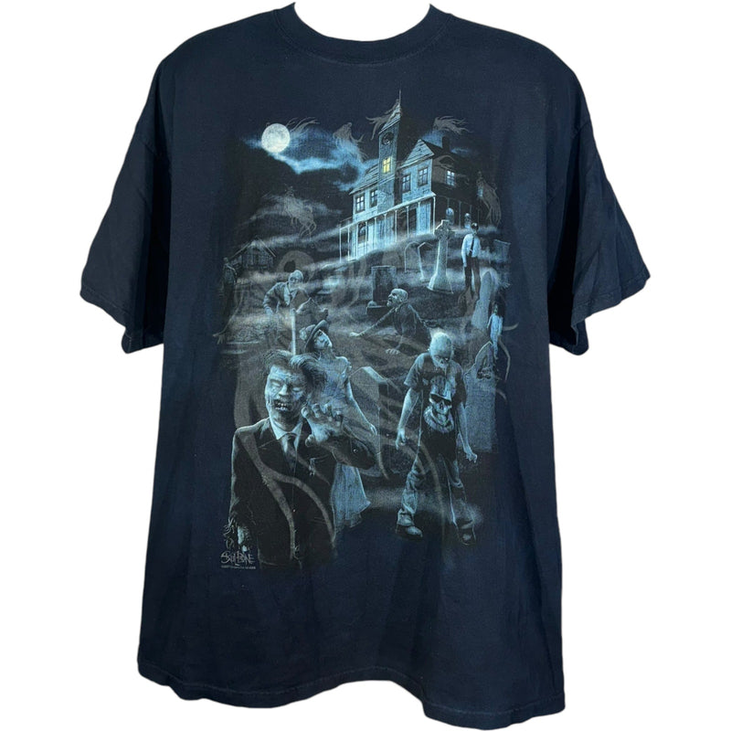 Vintage Skul Bone Haunted House Zombies Tee