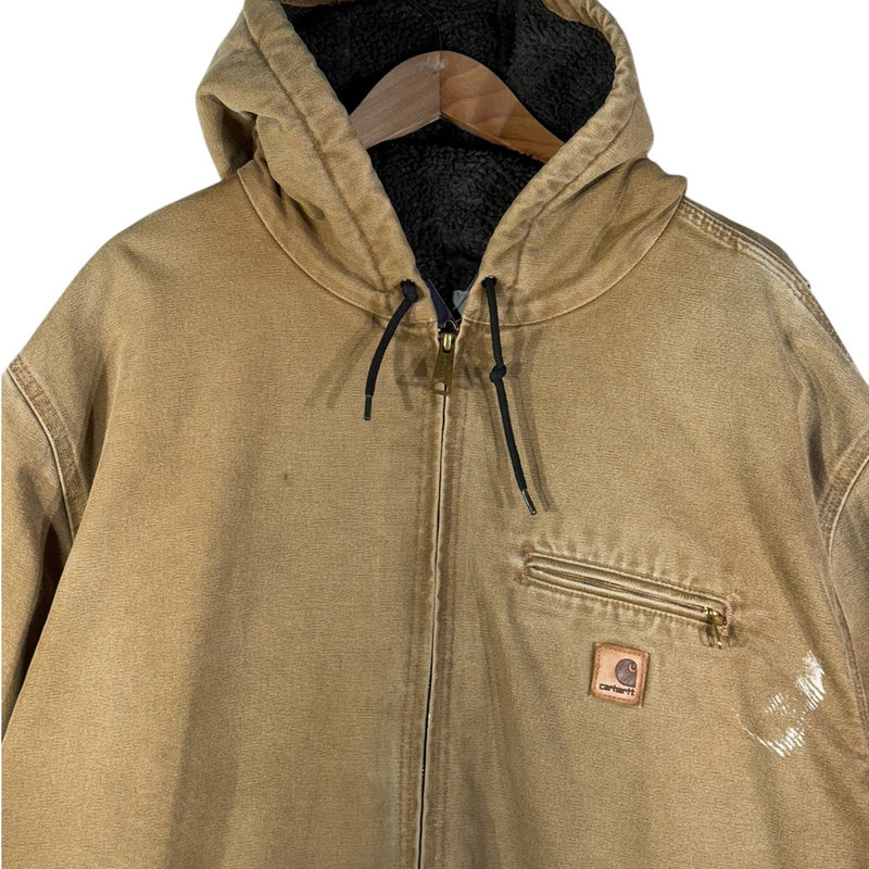 Vintage Carhartt Canvas Full Zip Hooded Workwear Jacket