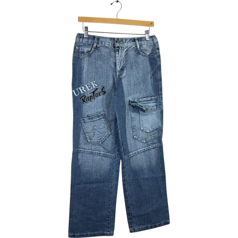 Vintage Urek Raptors Wide Leg Denim Jeans 30 x 28