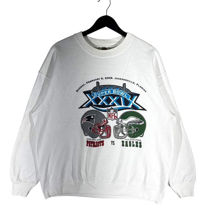 Vintage NFL Super Bowl XXXIX Patriots Vs. Eagles Crewneck