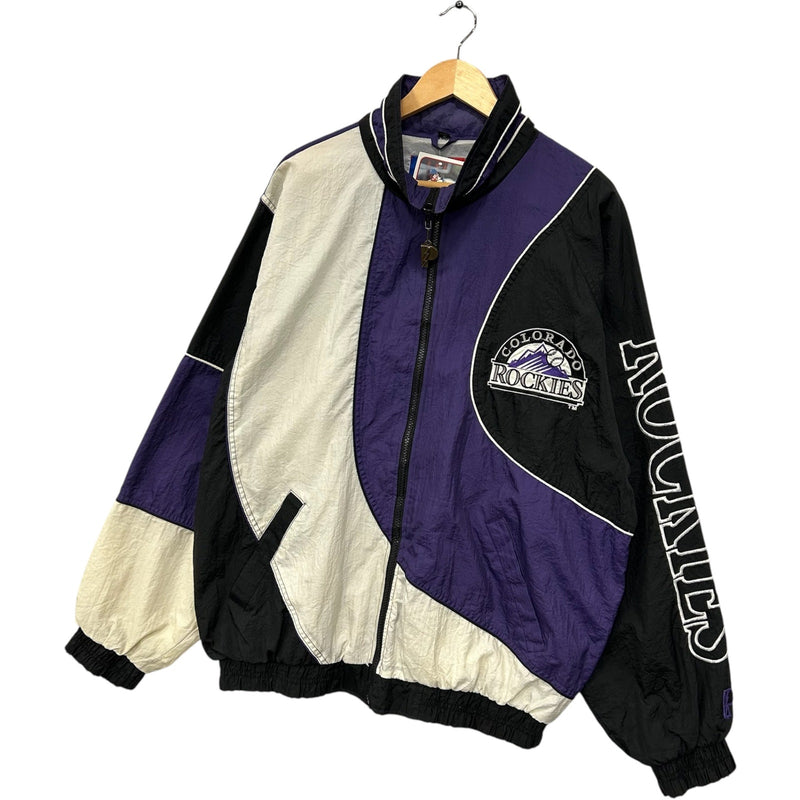 Vintage Pro Player Colorado Rockies MLB Full Zip Light Jacket