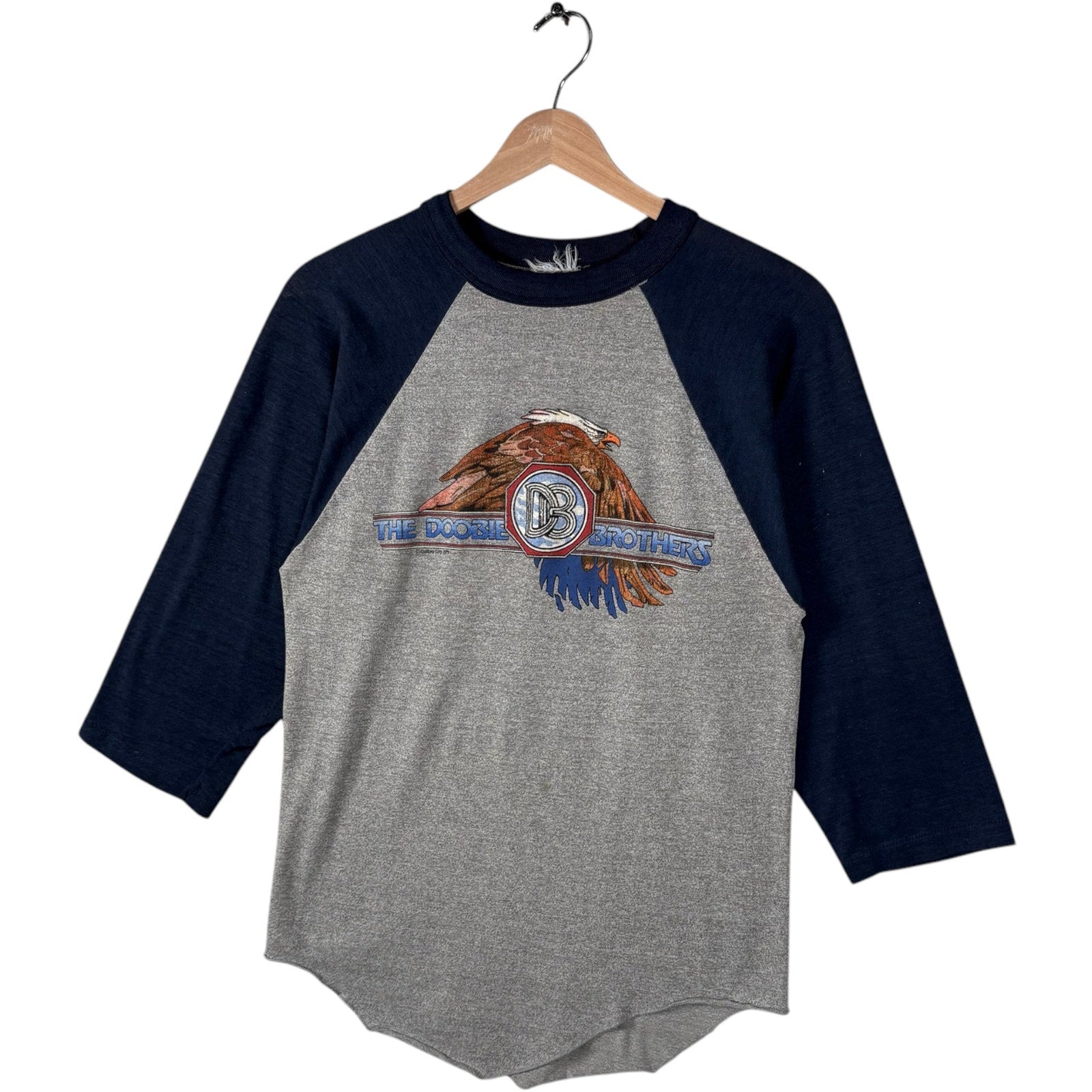 Vintage The Doobie Brothers Logo 3/4 Raglan Band Long Sleeve