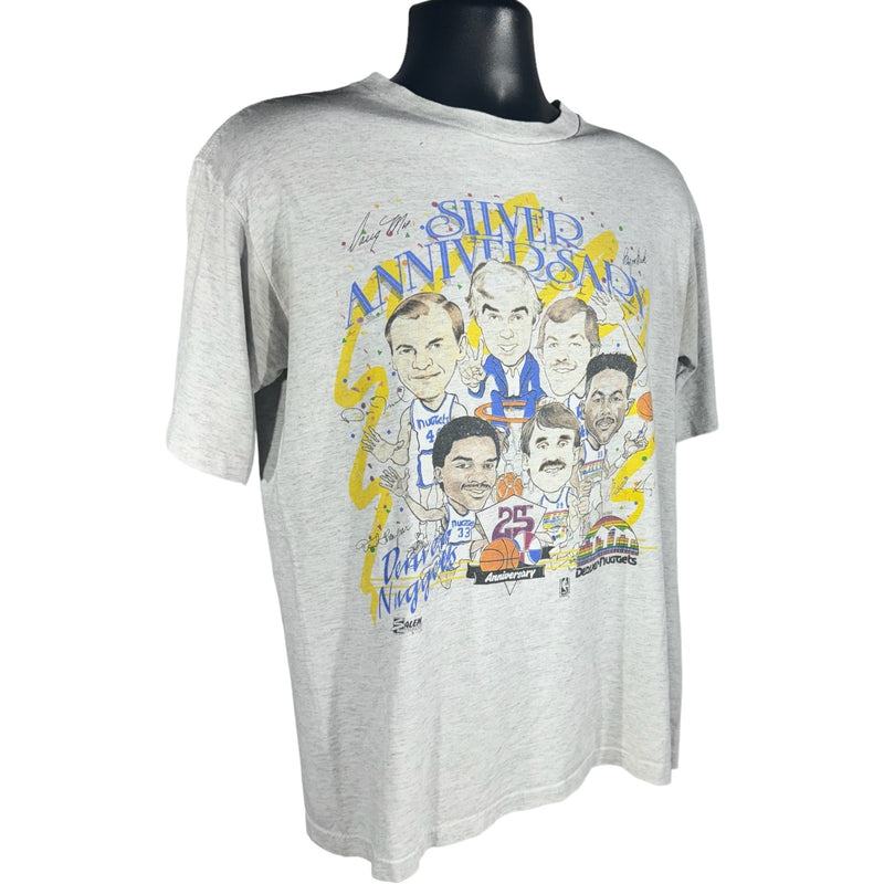 Vintage Denver Nuggets "Silver Anniversary" Caricature Tee