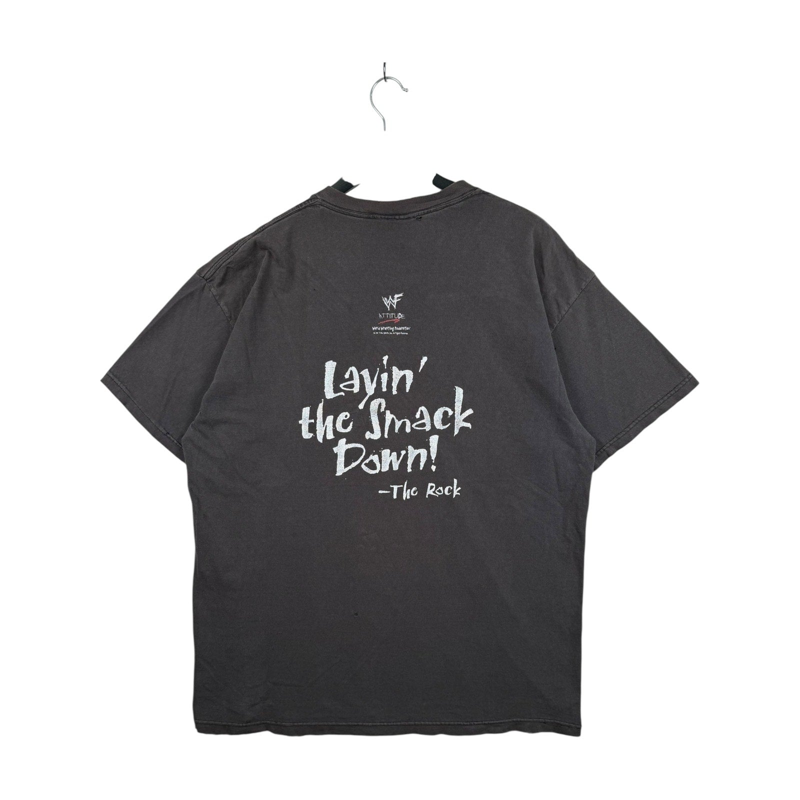 Vintage WWF The Rock Layin' The Smack Down! T-Shirt