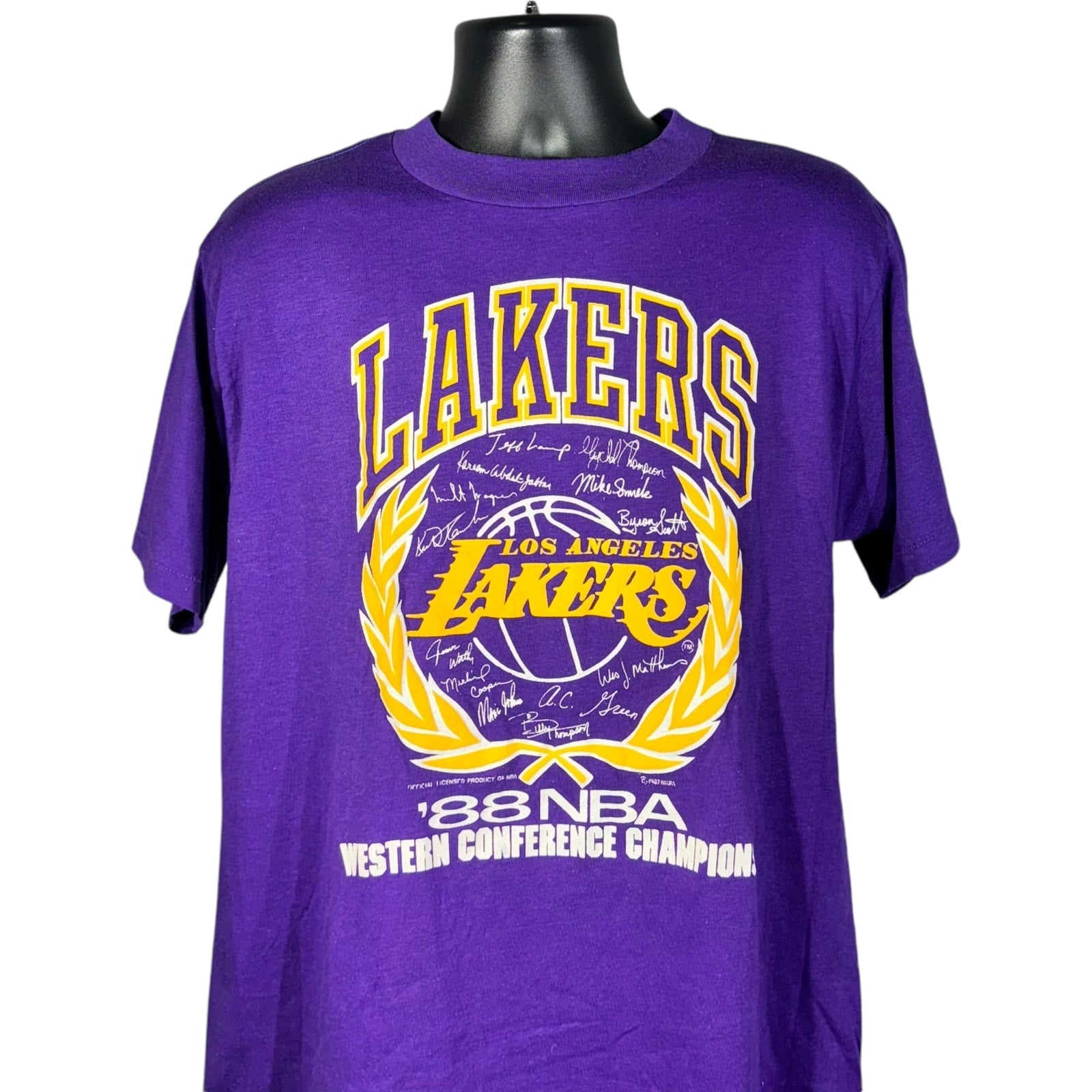 Vintage Los Angeles Lakers Conference Champs NBA Tee 1988