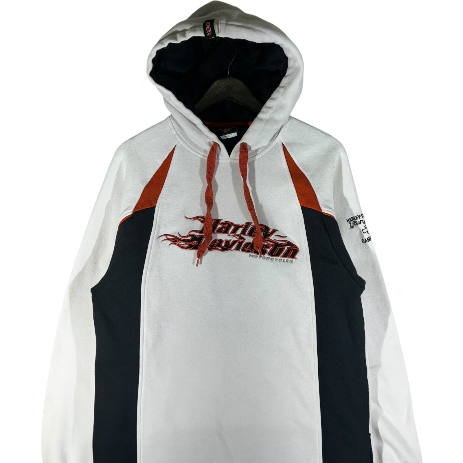 Vintage Harley Davidson Flame Spellout Hoodie