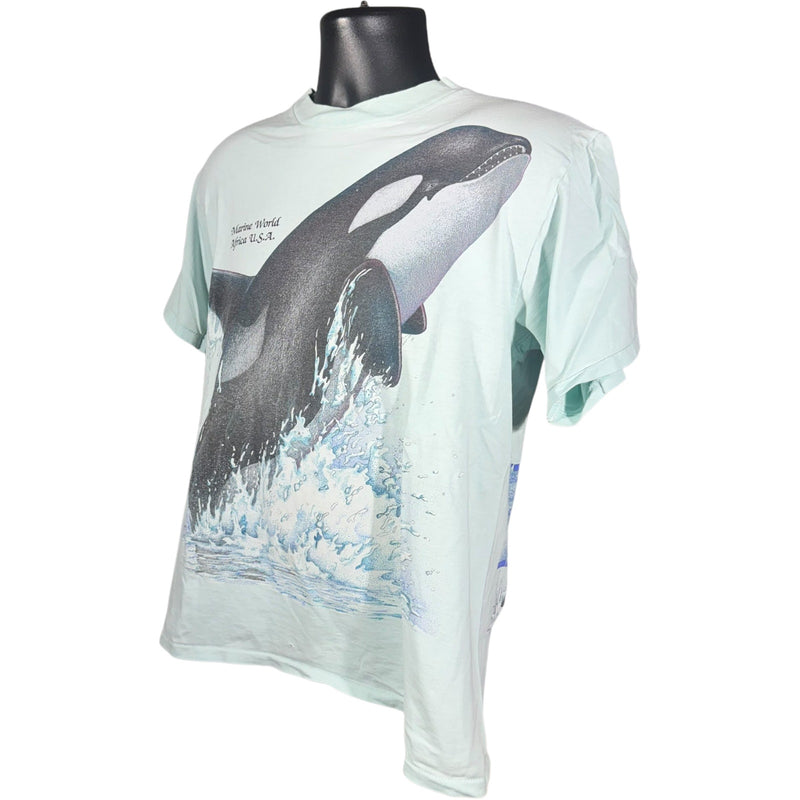 Vintage Marine World Africa Killer Whale Souvenir Nature Tee