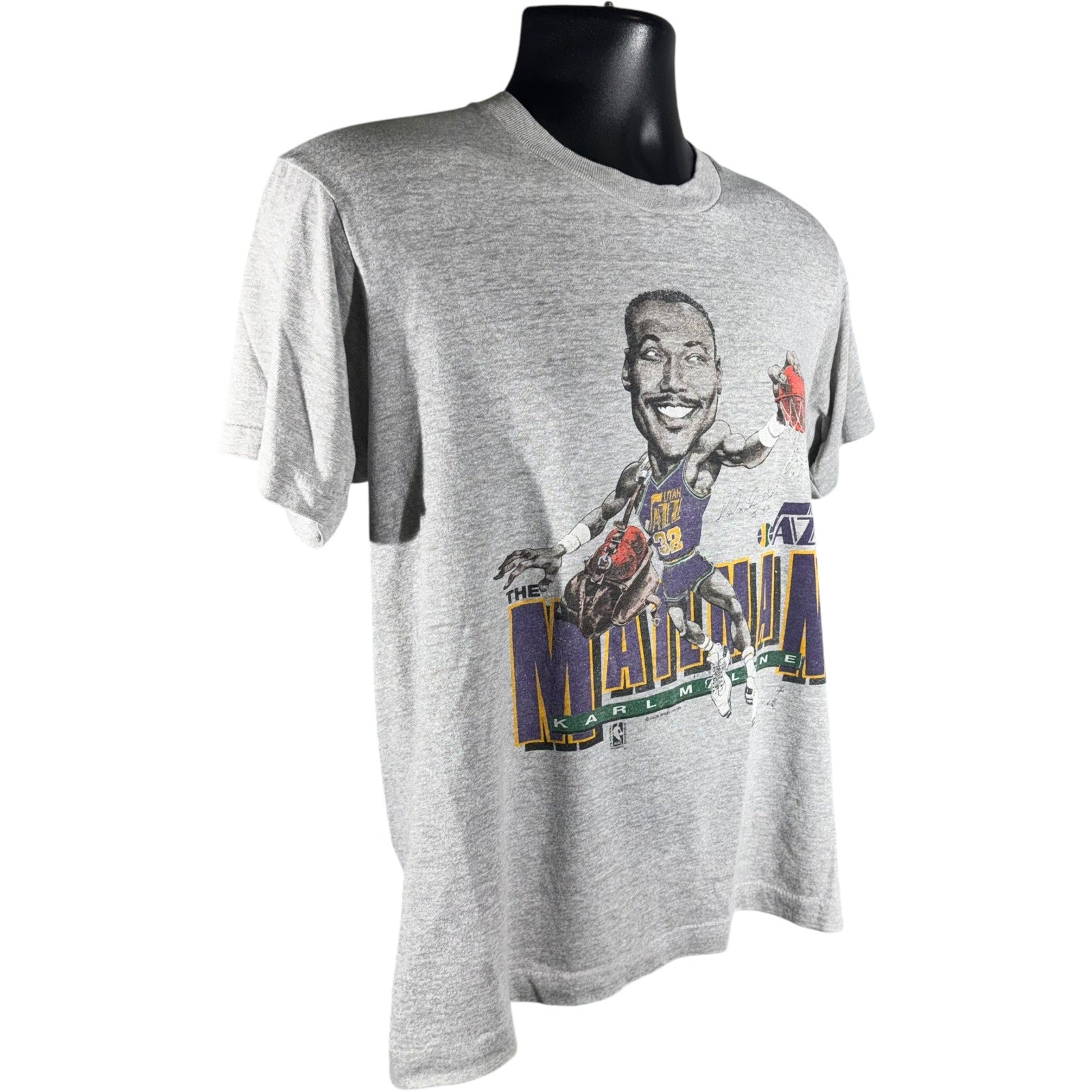 Vintage Salem Sports Utah Jazz Karl Malone Caricature Tee