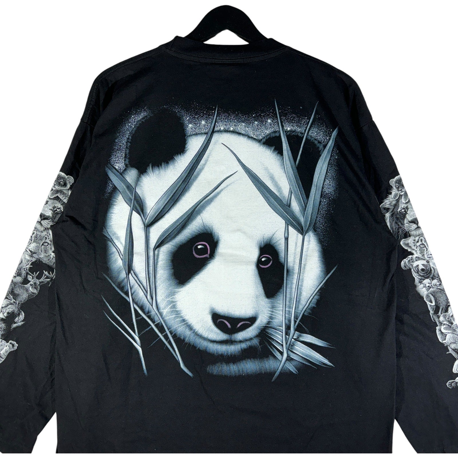 Vintage Big Face Panda Nature Long Sleeve