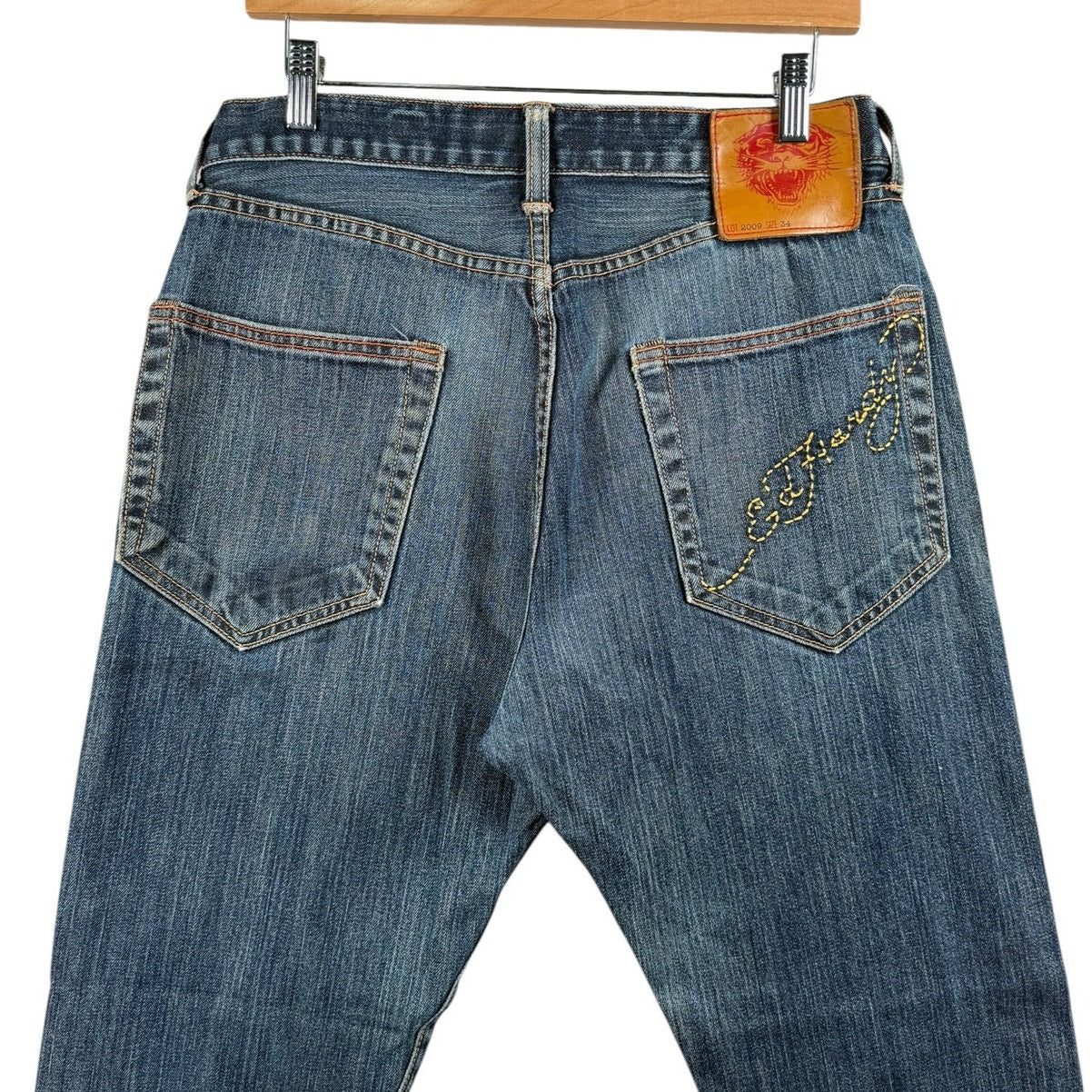 Vintage Ed Hardy Distressed Denim Jeans 34