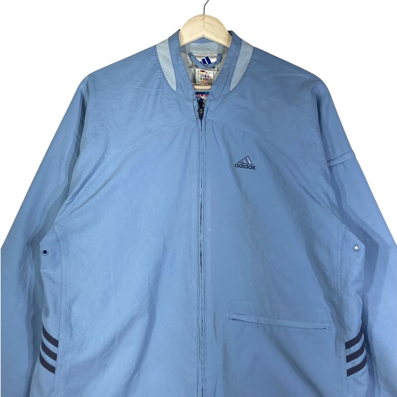 Vintage Adidas Full Zip Embroidered Logo Bomber Jacket