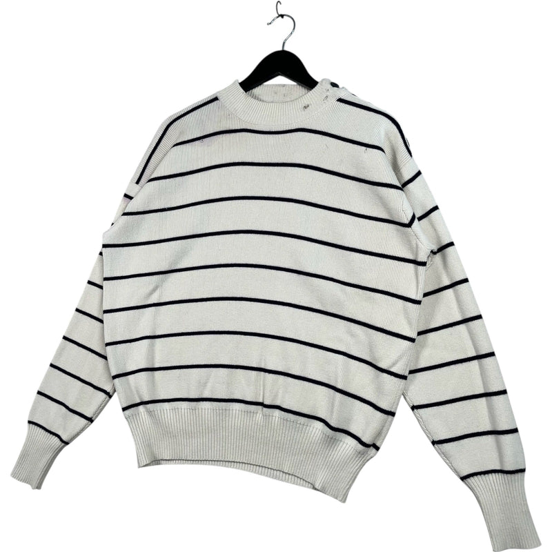 Vintage Polo Ralph Lauren Striped Side Button Sweater
