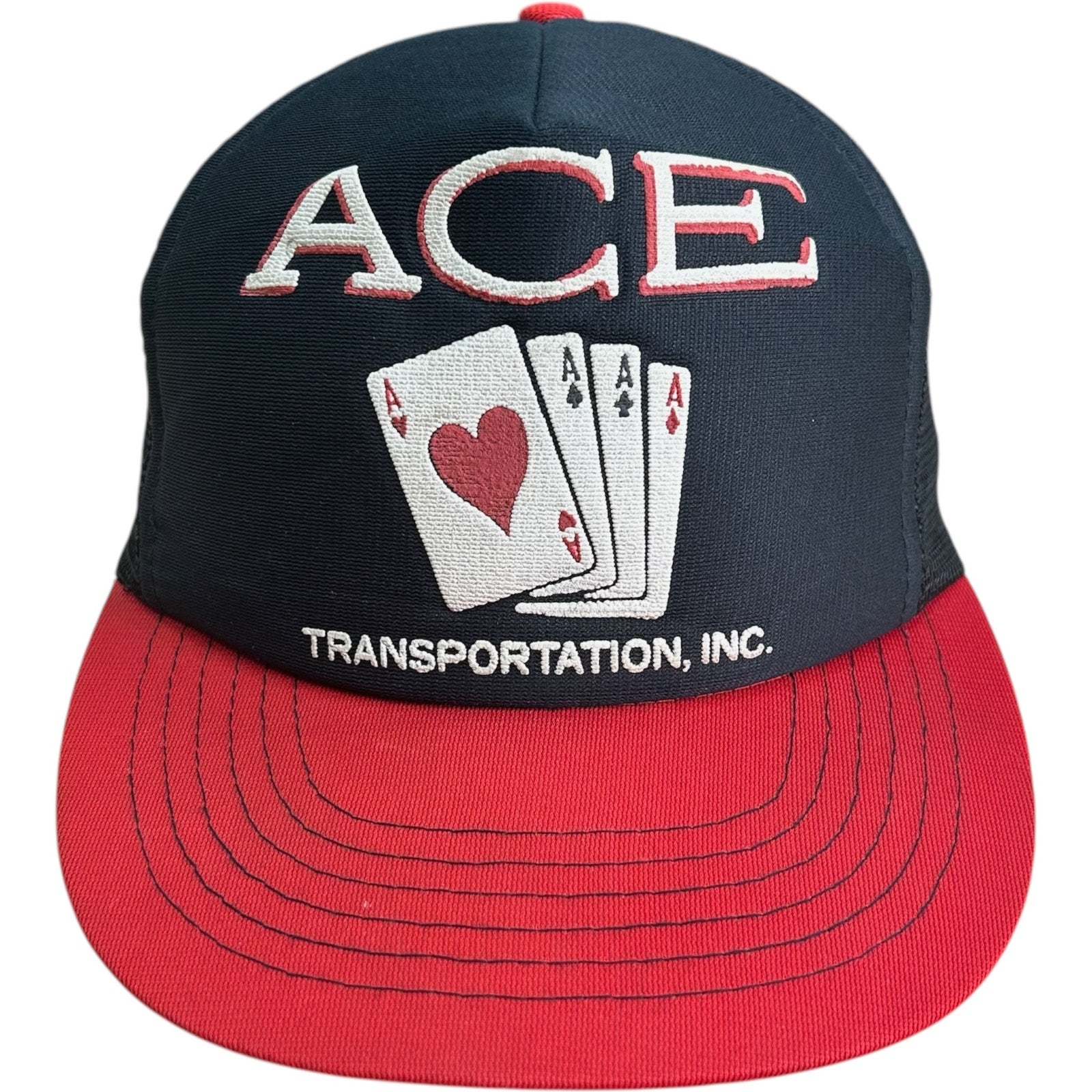 Vintage Ace Transportation Cards Trucker Snapback Hat