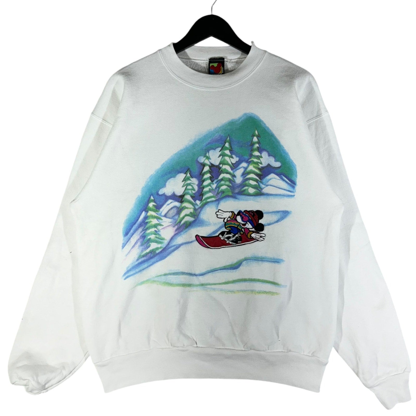 Vintage Mickey Unlimited Snowboarding Mickey Mouse Crewneck