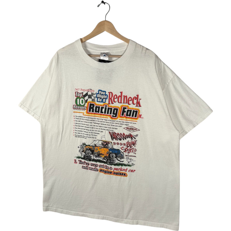 Vintage Redneck Racing Fan Top 10 Reasons Humor Novelty Tee