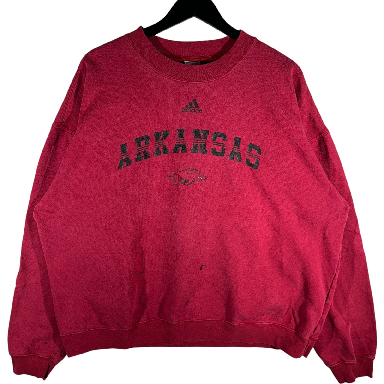 Vintage Adidas University Of Arkansas Spellout Crewneck