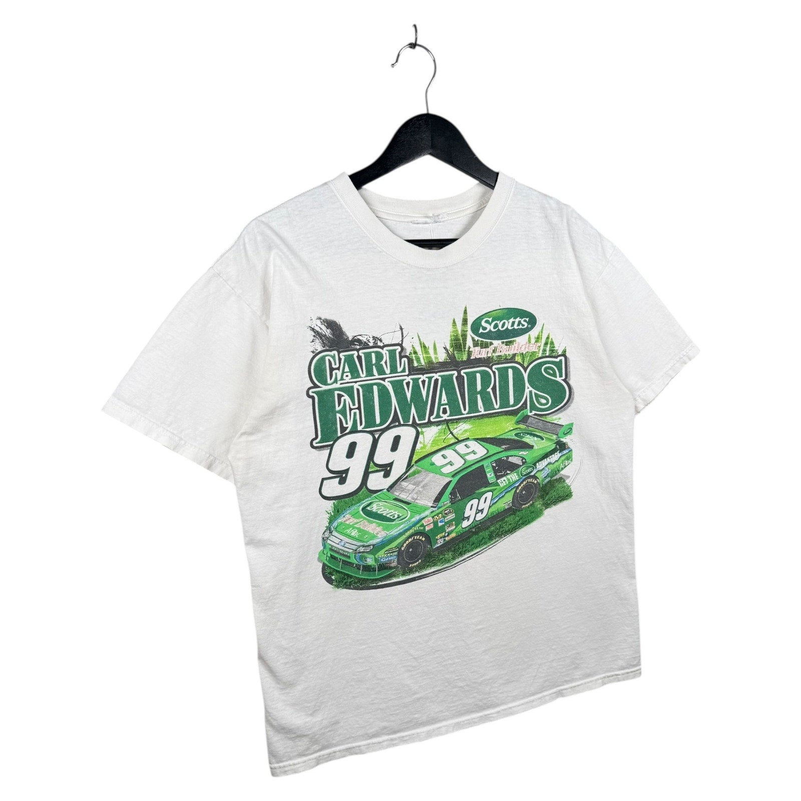 Vintage Carl Edwards #99 Scotts Ford NASCAR Racing T-Shirt