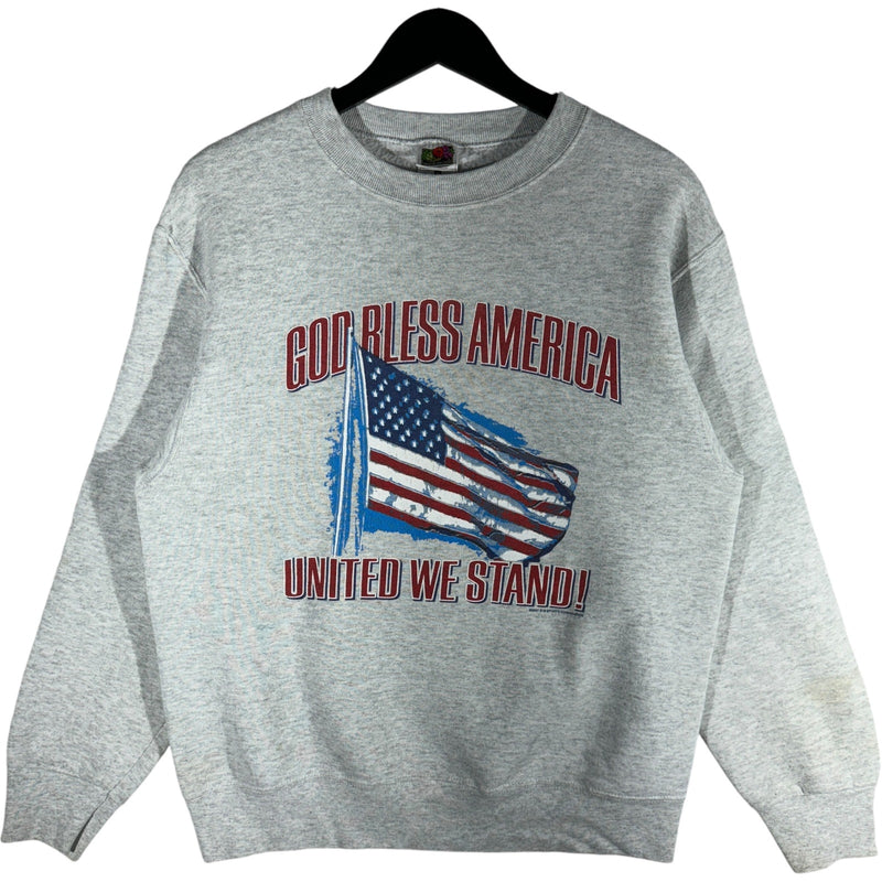 Vintage "God Bless America, United We Stand" Crewneck