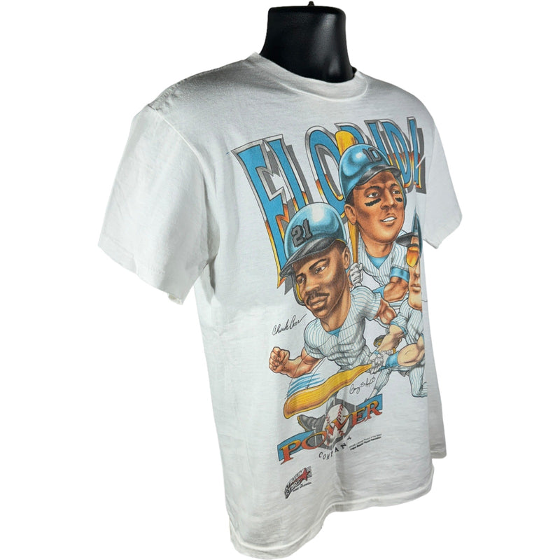 Vintage Florida Marlins Baseball Caricature Tee