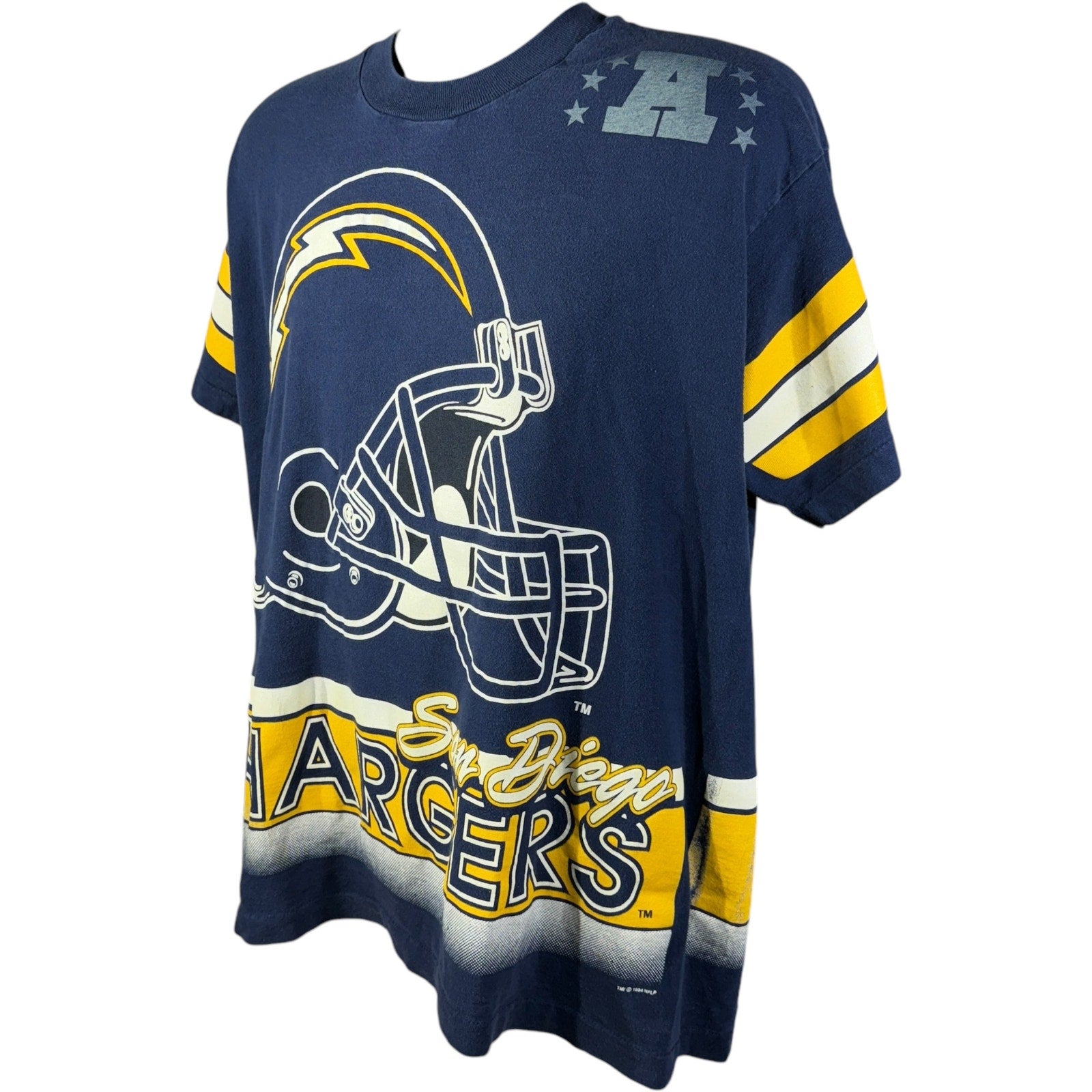 Vintage Salem Sportswear San Diego Chargers AOP Tee