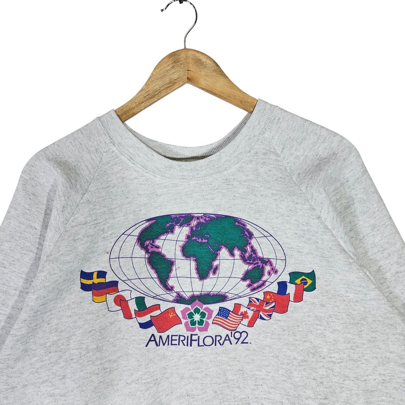 Vintage AmeriFlora '92 Global Flags Crewneck
