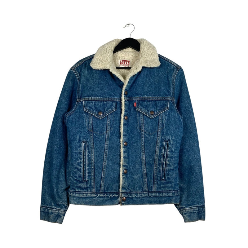 Vintage Levis Sherpa Lined Denim Trucker Jacket Medium