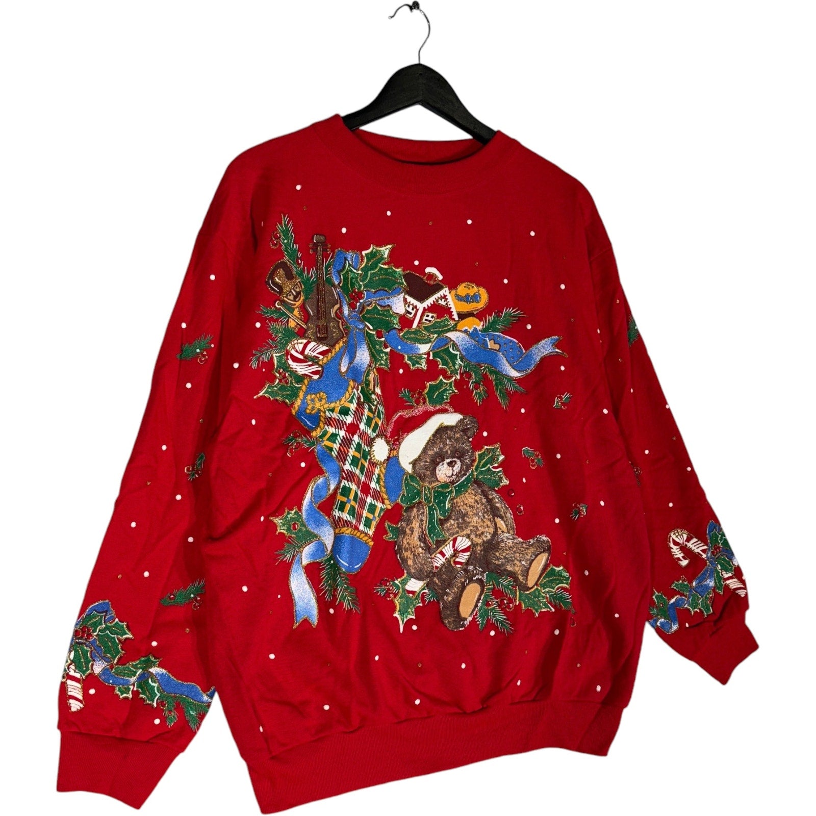 Vintage Christmas Bear Holiday Crewneck 90s