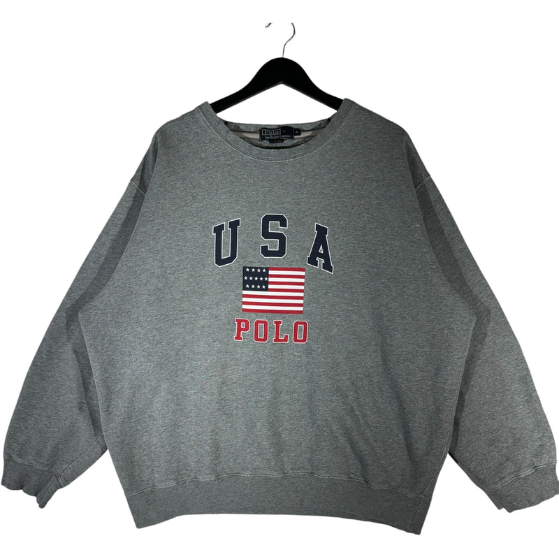 Vintage Polo Ralph Lauren USA Flag Crewneck 90s