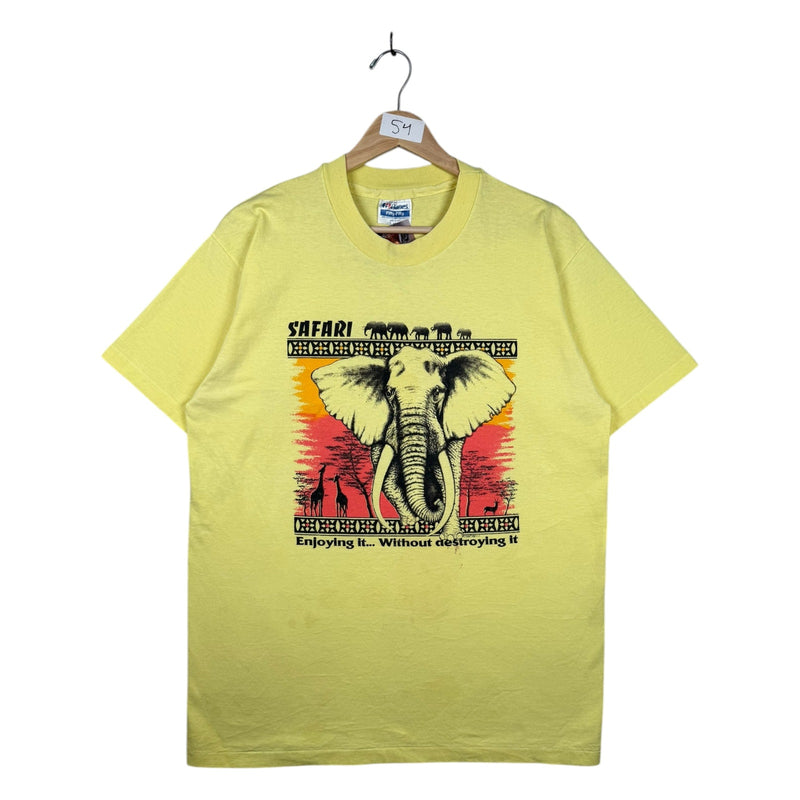 Vintage Safari Elephant Graphic T-Shirt