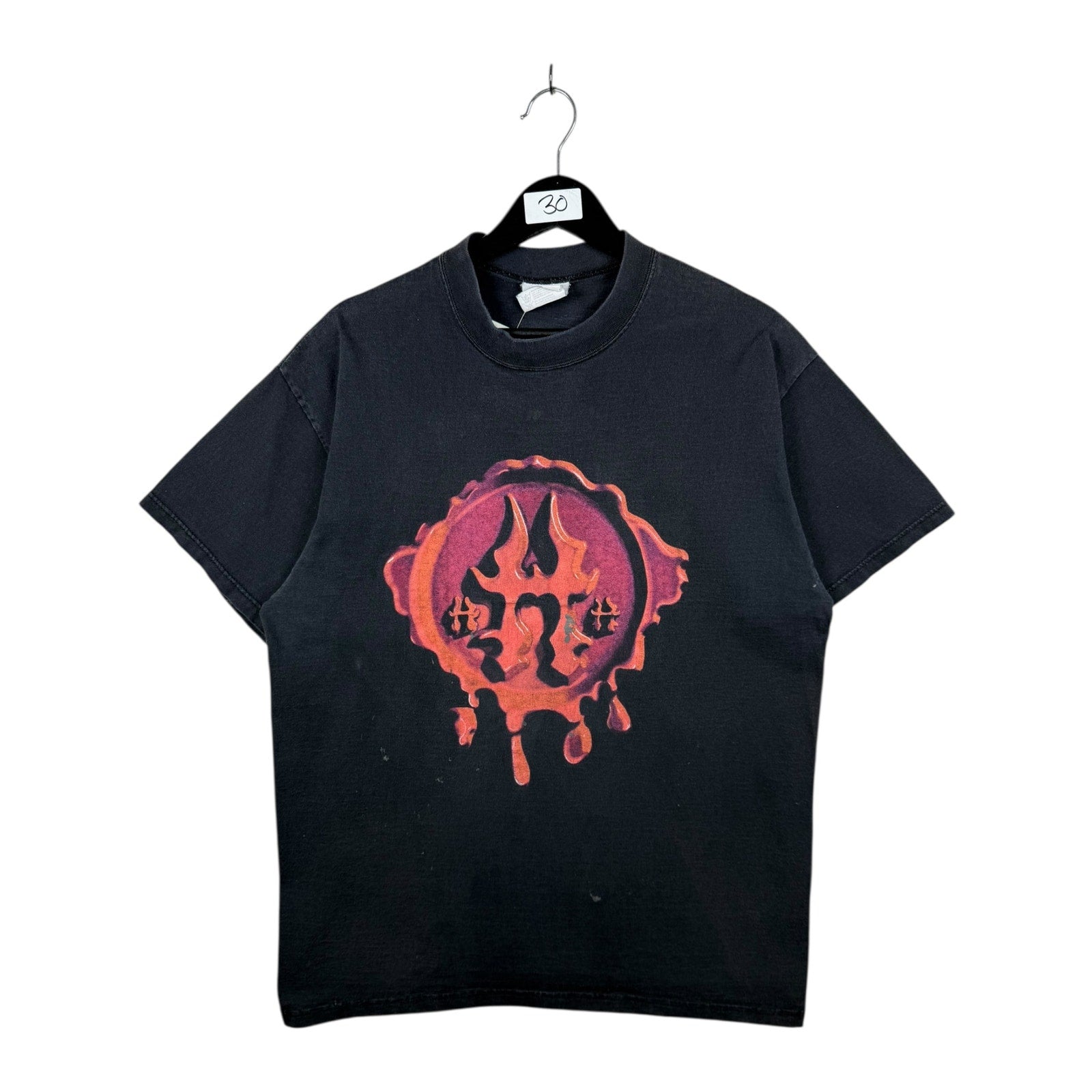 Y2K Tribal Flame Trident T-Shirt