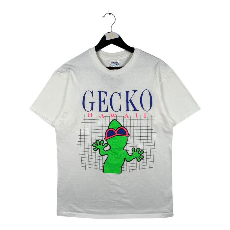 Vintage Gecko Hawaii Neon Lizard Graphic T-Shirt