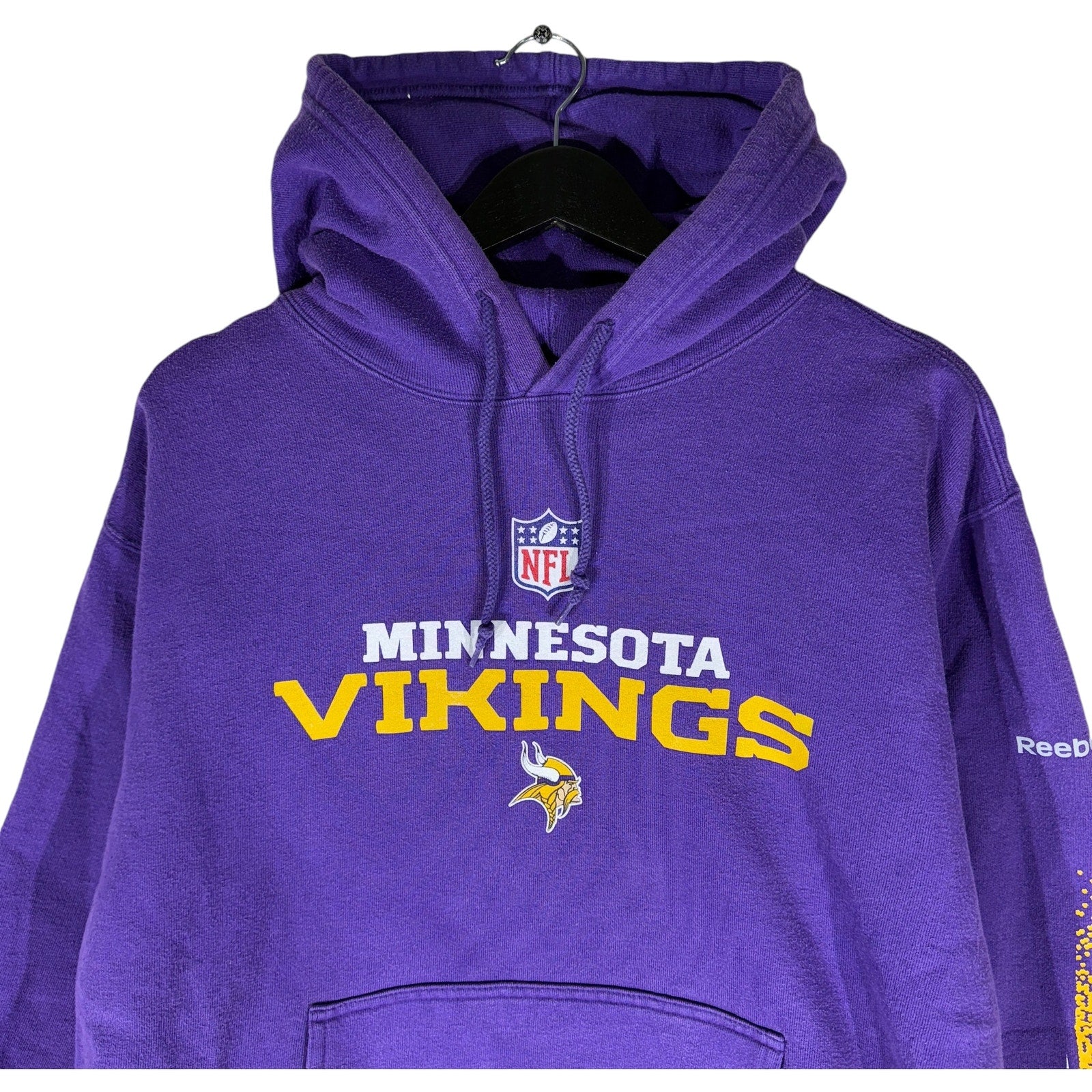 Vintage Reebok Minnesota Vikings NFL Spellout Hoodie