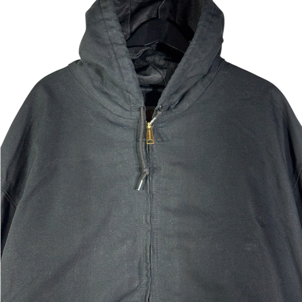 Vintage Carhartt Canvas Hooded Full Zip Workwear Jacket