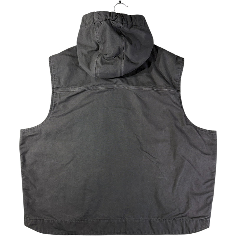 Vintage Carhartt Full Zip Hooded Workwear Vest