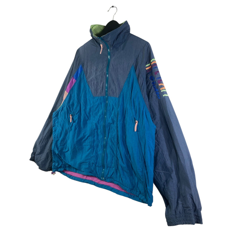 Vintage Int'l Team Lotto Colorblock Full Zip Windbreaker