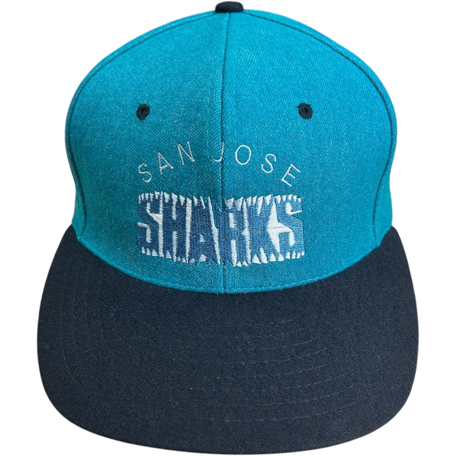 Vintage San Jose Sharks Arch Spellout NHL Snapback Hat