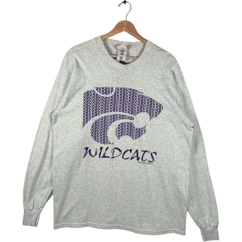 Vintage Kansas State University Wildcats Spellout Logo Long Sleeve