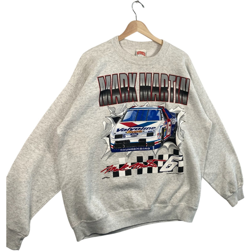 Vintage Nutmeg Mark Martin #6 Race Car NASCAR Crewneck