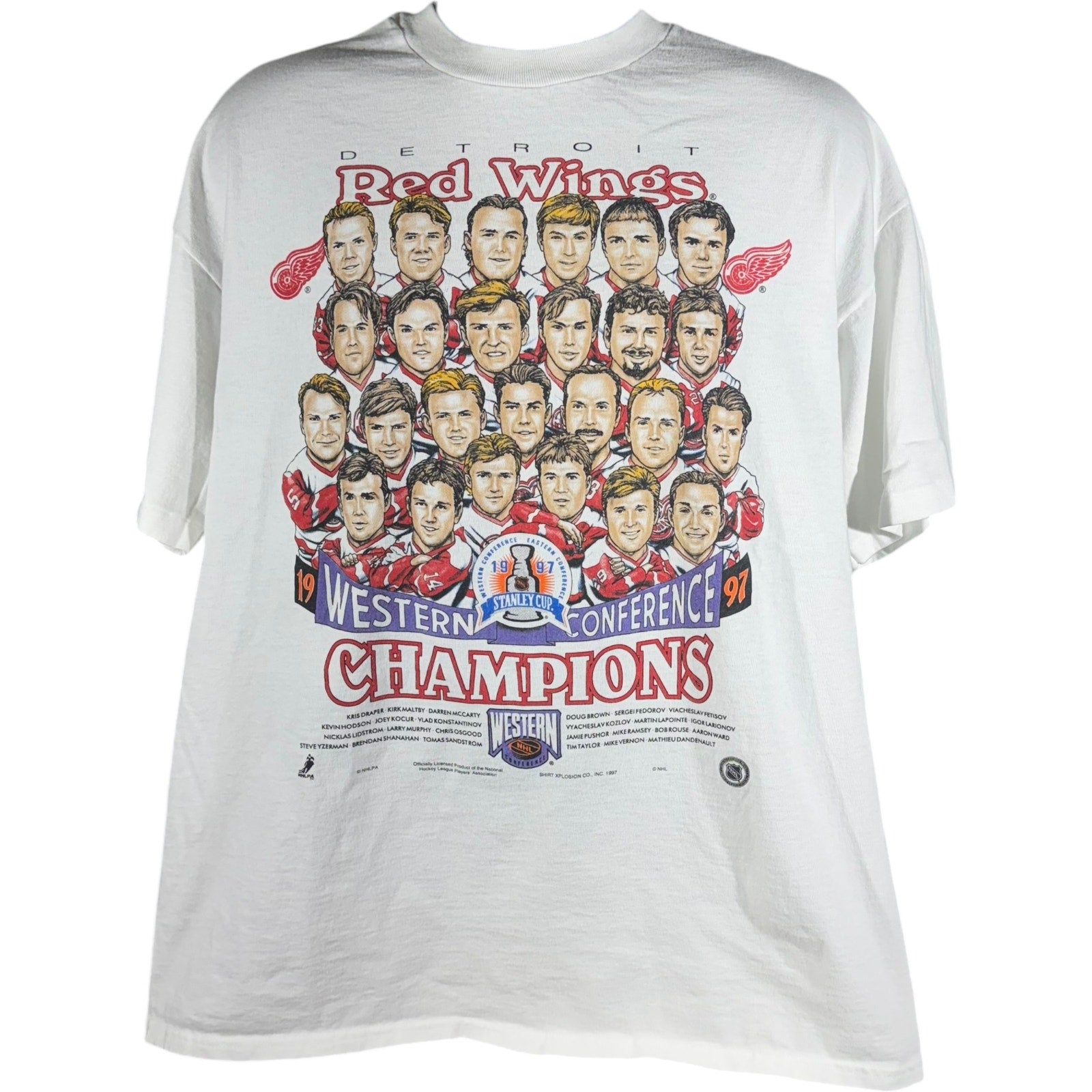 Vintage Detroit Red Wings Conference Champions NHL Tee 1997