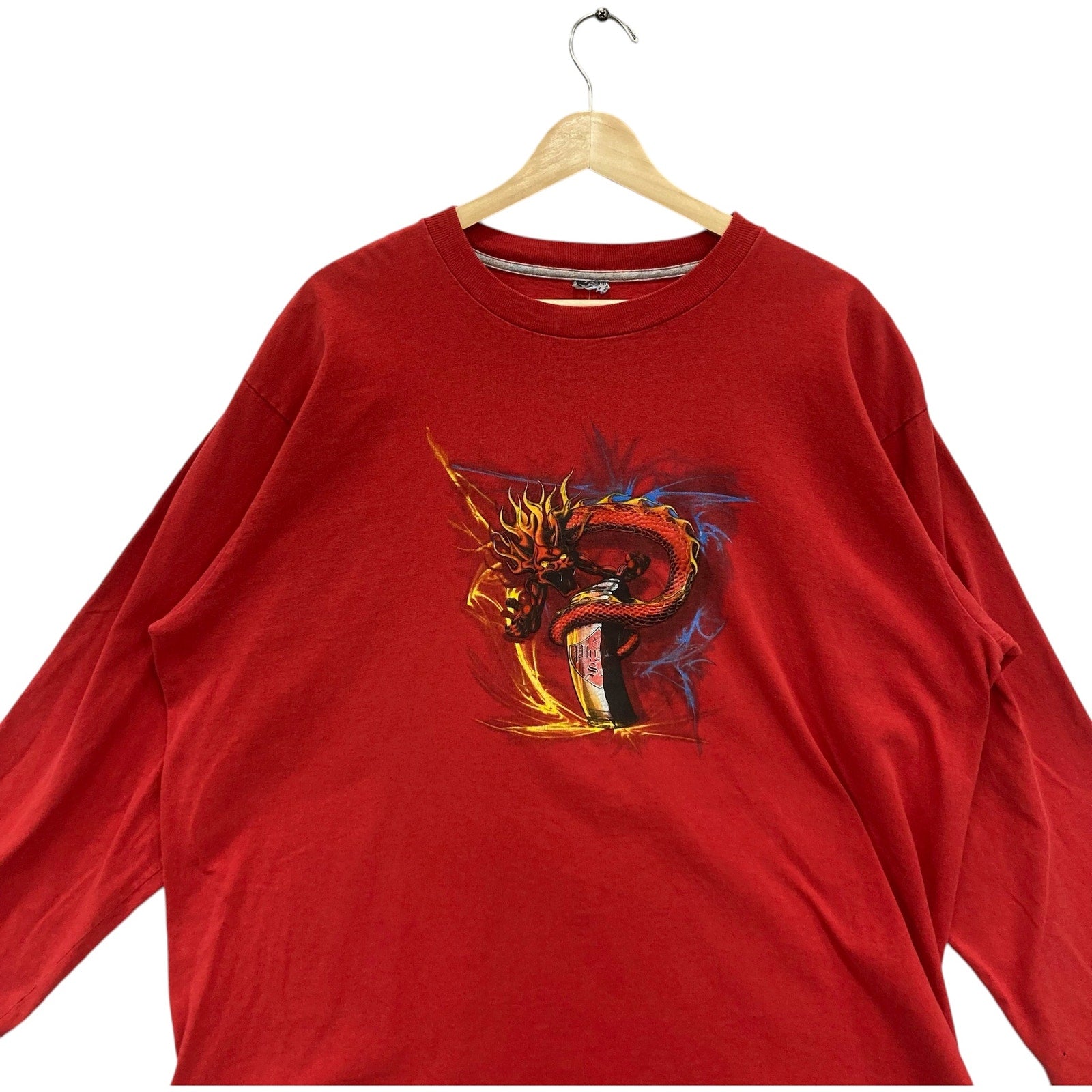 Vintage Y2K Dragon Long Sleeve Tee