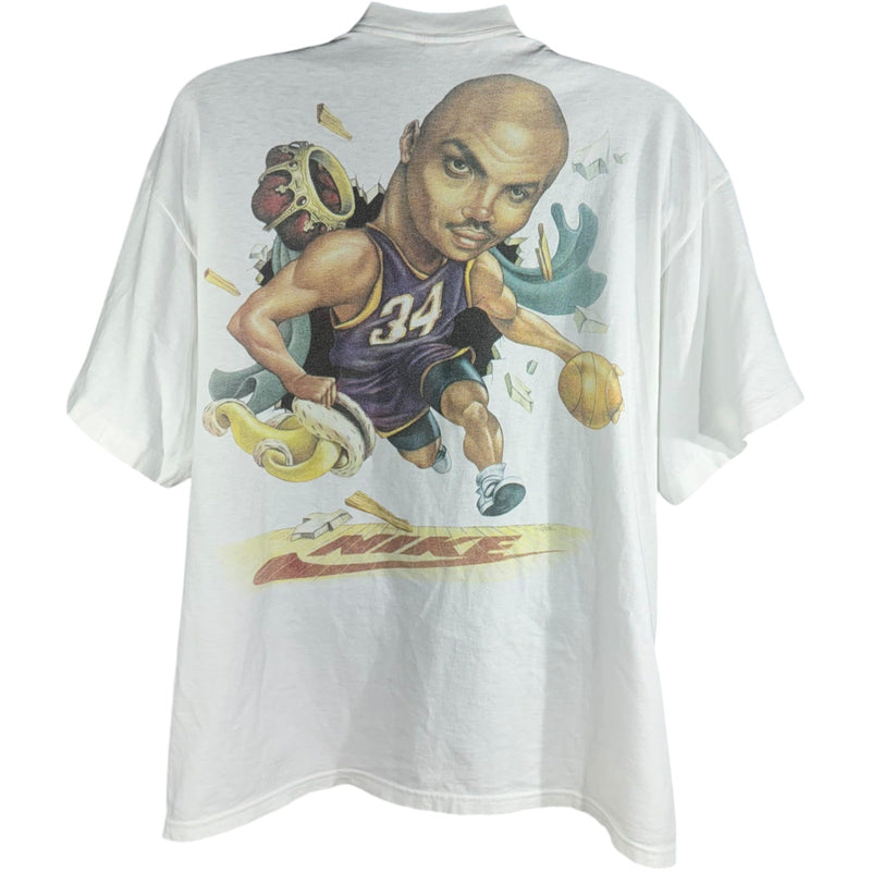 Vintage Charles Barkley "Rules The Royal Court" Nike Caricature Tee 90s