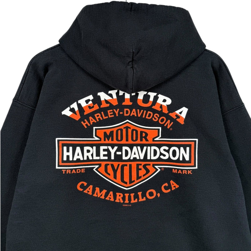 Vintage Harley Davidson Logo Ventura Hoodie